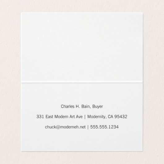 ミュージアムミニマルセンターフロントとバック2ビジネス 名刺 (内部フラット)