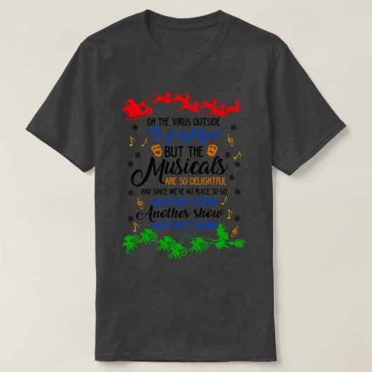 ミュージカルおもしろい恋人ギフト Tシャツ (デザイン正面)
