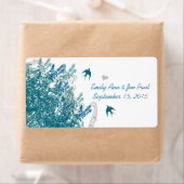 ミュージカルお洒落ヴィンテージ鳥が日付を保存 ラベル (インサイチュ)