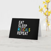 ミュージカルと睡眠を繰り返す、ブロードウェイ演技ギフト カード (黄色い花)