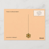 ミュージカルな猫とフクロウ 、茶色と白色 ポストカード (裏面)