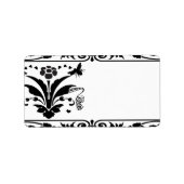 ミュージカルのまわりにダマスク縁ど出荷 ラベル (正面)