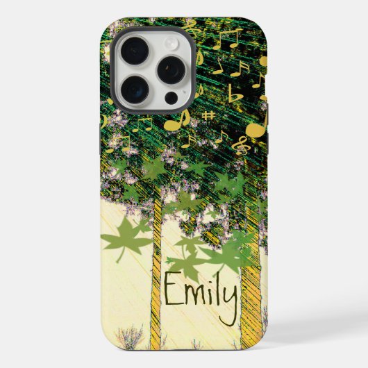 ミュージカルの希望の木の光 iPhoneケース (裏面)