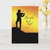 ミュージカルの幸運は、小箱を壊す、バイオリン弾き、屋根 カード (黄色い花)