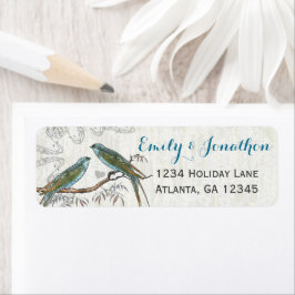 ミュージカルの木のテクスチャヴィンテージの鳥ラベル ラベル