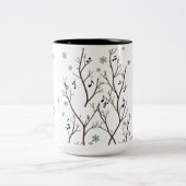 ミュージカルの枝と雪片の2トーンマグ ツートーンマグカップ (中央)