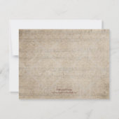 ミュージカルの経歴 招待状 (裏面)