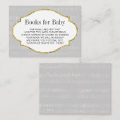 ミュージカルの赤ちゃんシャワーで本を挿入 エンクロージャーカード (正面/裏面)