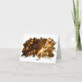 ミュージカルの高音クレフ、 音符記号と落下ノート シーズンカード (裏面)