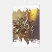 ミュージカルの高音クレフ、 音符記号と落下ノート メタルオーナメント (正面左)