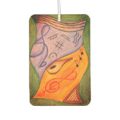 ミュージカルの高音クレフ、 音符記号カラフルの音楽シンボル カーエアーフレッシュナー (正面)