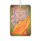 ミュージカルの高音クレフ、 音符記号カラフルの音楽シンボル カーエアーフレッシュナー (裏面)