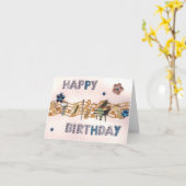 ミュージカルはバースデー・カード光っています カード (黄色い花)