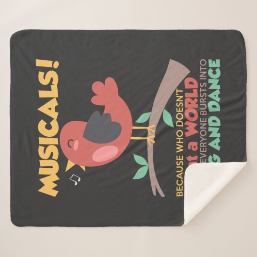 ミュージカルは誰が歌やダンスを望まないからだ シェルパブランケット (正面(横))