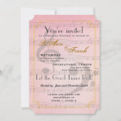 ミュージカルをテーマにしたブライダルシャワーの招待 招待状 (正面)