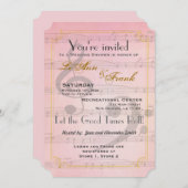 ミュージカルをテーマにしたブライダルシャワーの招待 招待状 (正面/裏面)