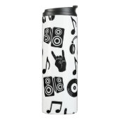 ミュージカルアクセサリ:モノクロヴィンテージパターン。 タンブラー (回転左)