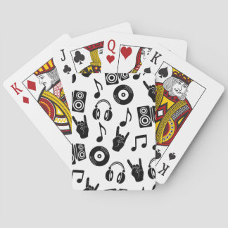 ミュージカルアクセサリ：モノクロヴィンテージパターン。 トランプ