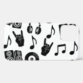 ミュージカルアクセサリ:モノクロヴィンテージパターン。 Case-Mate iPhoneケース (裏面 (横))