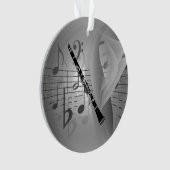 ミュージカルアクセント付きクラリネット（両側） オーナメント (正面)