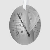 ミュージカルアクセント付きクラリネット（両側） オーナメント (正面)