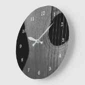 ミュージカルアコースティックギター抽象芸術 ラージ壁時計 (傾斜)