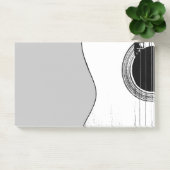 ミュージカルアコースティックギター白黒 ポストイット (オフィス)