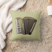 ミュージカルアコーディオンイラストレーション クッション (ブランケット)