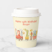 ミュージカルアニマルトレインの誕生日 紙コップ (裏面)