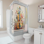 ミュージカルアートコレクション – ヴァイオリン シャワーカーテン (インサイチュ)