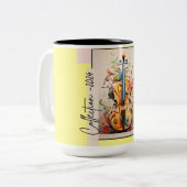 ミュージカルアートコレクション – ヴァイオリン ツートーンマグカップ (正面左)