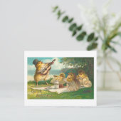 ミュージカルイースターかわいいヴィンテージの挨拶 シーズンポストカード (スタンド正面)