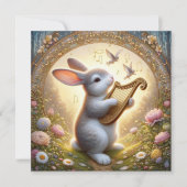 ミュージカルウッドランドバニーフラワーズイースター シーズンカード (正面)