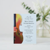 ミュージカルエレガントヴァイオリン発表会 インビテーションポストカード (スタンド正面)