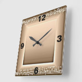 ミュージカルエレガント時計 スクエア壁時計 (傾斜)