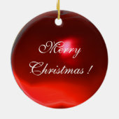 ミュージカルエンジェルインレッドと金ゴールドルビージェムストーン セラミックオーナメント (裏面)