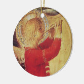 ミュージカルエンジェルインレッドと金ゴールドルビージェムストーン セラミックオーナメント (左)