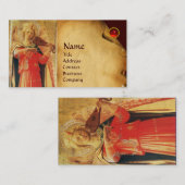 ミュージカルエンジェルインレッドと金ゴールド 名刺 (正面/裏面)