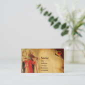 ミュージカルエンジェルインレッドと金ゴールド 名刺 (スタンド正面)