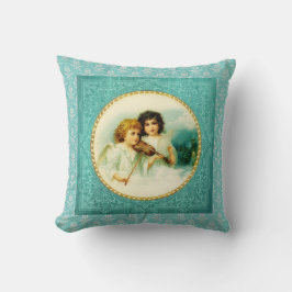 ミュージカルエンジェルズブルーヴィンテージ クッション