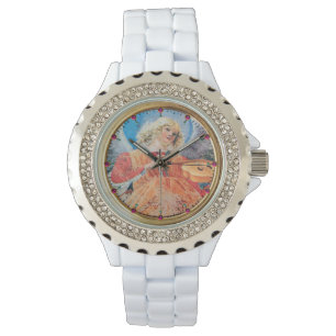 ミュージカルエンジェル/ピンクアメジスト宝石 腕時計