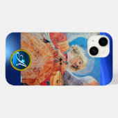 ミュージカルエンジェル、ブルーサファイアモノグラム Case-Mate iPhoneケース (裏面 (横))