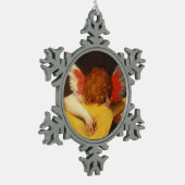 ミュージカルエンゼルヴィンテージ スノーフレークピューターオーナメント (左)