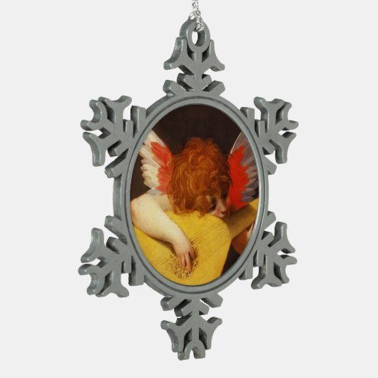 ミュージカルエンゼルヴィンテージ スノーフレークピューターオーナメント (左)