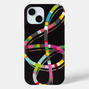 ミュージカルカラフルノート音楽Treble Artist Song iPhone 15ケース