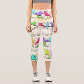 ミュージカルカラフルバーズカプリレギンス春 カプリレギンス (正面)