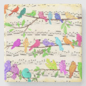 ミュージカルカラフルバーズストーンコースター ストーンコースター (正面)