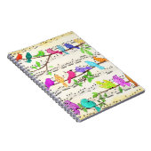 ミュージカルカラフルバーズノート春 ノートブック (右側)