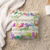 ミュージカルカラフルバード装飾用クッション春ジョイ クッション (ブランケット)
