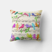 ミュージカルカラフルバード装飾用クッション春ジョイ クッション (裏面)